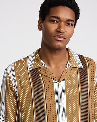 Dotted Striped Short Sleeve Shirt