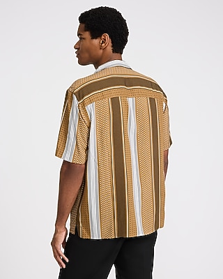 Dotted Striped Short Sleeve Shirt