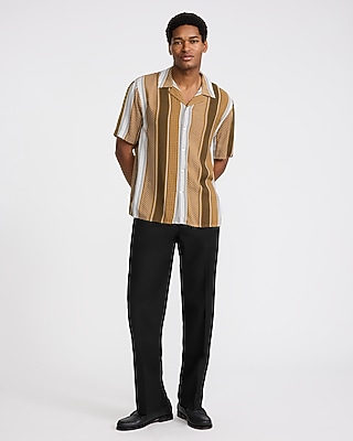 Dotted Striped Short Sleeve Shirt