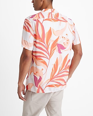 Abstract Palms Rayon Short Sleeve Shirt