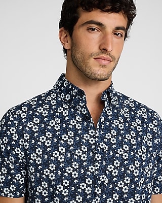 Floral Cotton Soft Wash Short Sleeve Shirt