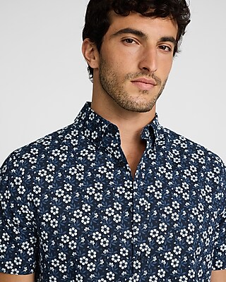 Floral Cotton Soft Wash Short Sleeve Shirt