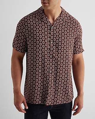 Paisley Rayon Short Sleeve Shirt | Express