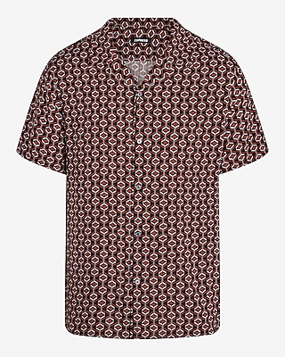 Chain Geo Rayon Short Sleeve Shirt