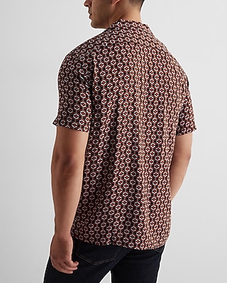 Chain Geo Rayon Short Sleeve Shirt