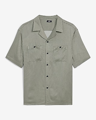 Mini Geo Print Short Sleeve Resort Shirt