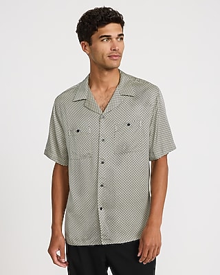 Mini Geo Print Short Sleeve Resort Shirt