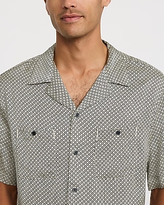Mini Geo Print Short Sleeve Resort Shirt