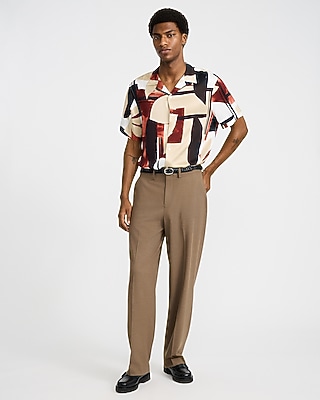 Abstract Floral Short Sleeve Resort Shirt