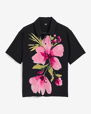 Seersucker Floral Short Sleeve Shirt