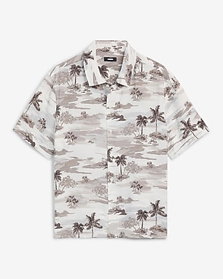 Seersucker Tropical Island Short Sleeve Shirt