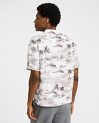 Seersucker Tropical Island Short Sleeve Shirt