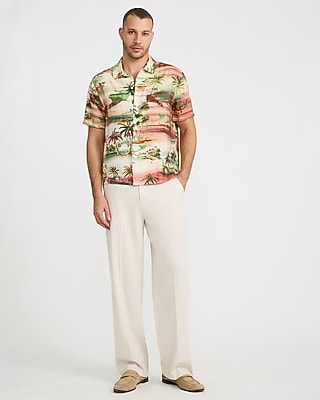 Seersucker Tropical Island Short Sleeve Shirt