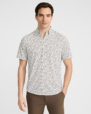 Floral Jacquard Short Sleeve Polo | Express