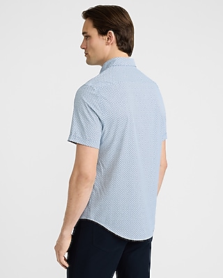 Mini Geo Wrinkle-Resistant Everyday Performance Short Sleeve Shirt