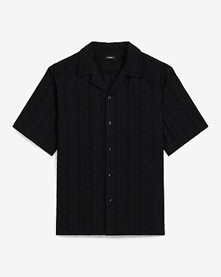 Textured Eyelet Short Sleeve Shirt - thumbnail 5