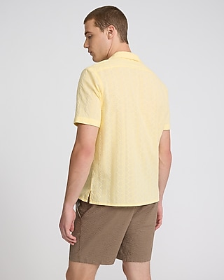 Textured Eyelet Short Sleeve Shirt - thumbnail 7