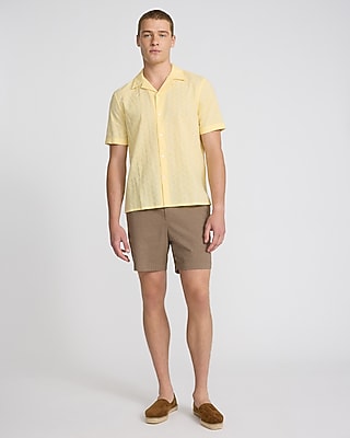 Textured Eyelet Short Sleeve Shirt - thumbnail 9