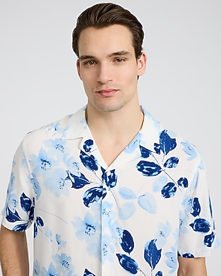 Floral Camp Collar Short Sleeve Shirt