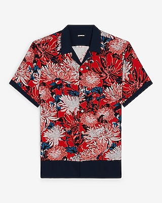 Floral Rayon Short Sleeve Shirt