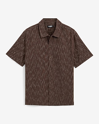 Space Dye Linen Cotton Short Sleeve Shirt