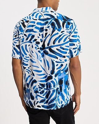 Painted Ferns Rayon Short Sleeve Shirt