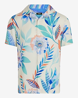 Short Sleeves Royal Palms Rayon Men's Shirt