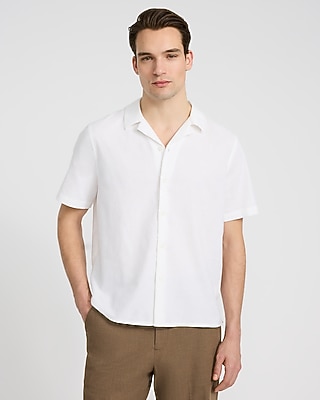 Linen-Blend Short Sleeve Shirt - image 5