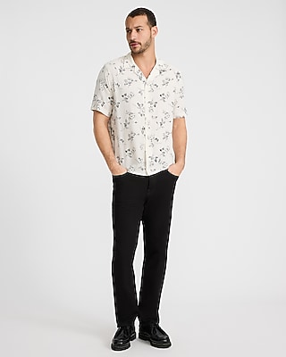 Floral Stamp Short Sleeve Shirt
