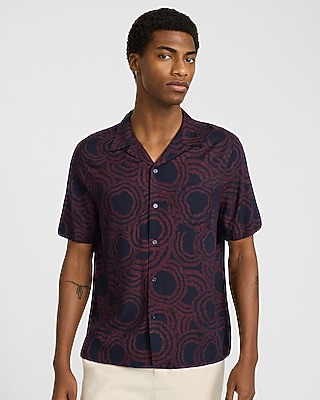slim fit dress slacks Men's Short-Sleeve Slim-Fit Knit-Like Dress Shirt – RW&CO main image 0