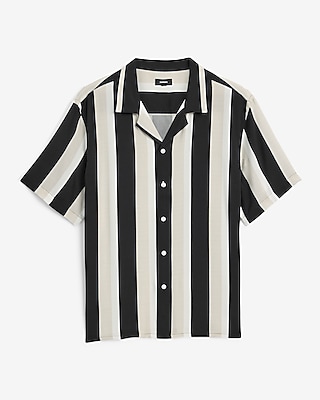 Striped Rayon Short Sleeve Shirt - thumbnail 10