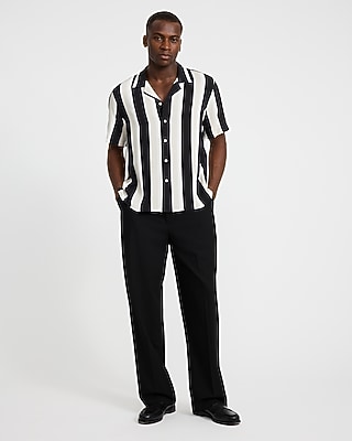 Striped Rayon Short Sleeve Shirt - thumbnail 9