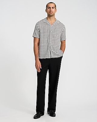 Geo Tile Camp Collar Short Sleeve Shirt