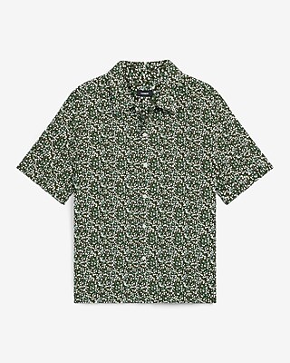 Mini Floral Rayon Short Sleeve Shirt