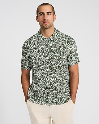 Mini Floral Rayon Short Sleeve Shirt