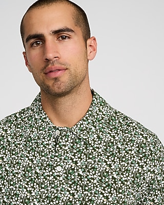 Mini Floral Rayon Short Sleeve Shirt