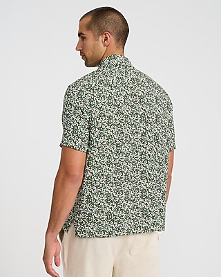 Mini Floral Rayon Short Sleeve Shirt