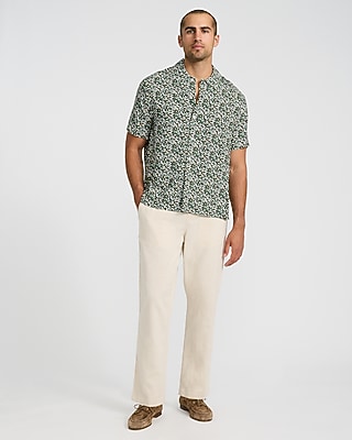 Mini Floral Rayon Short Sleeve Shirt