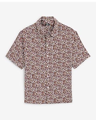 Mini Floral Rayon Short Sleeve Shirt