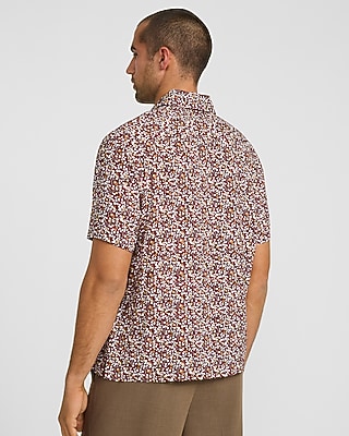 Mini Floral Rayon Short Sleeve Shirt