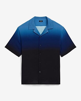 Dip Dye Rayon Short Sleeve Shirt