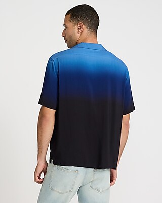 Dip Dye Rayon Short Sleeve Shirt