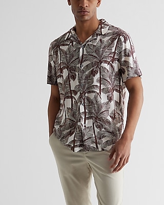 men's ua sport palm printed short sleeve