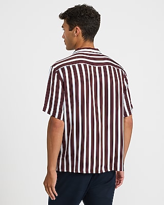 Striped Short Sleeve Resort Shirt - thumbnail 2