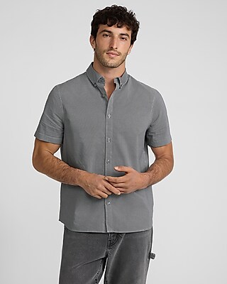 Mini Check Cotton Soft Wash Short Sleeve Shirt