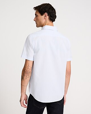 Striped Short Sleeve Cotton Soft Wash Shirt