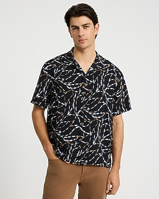 Seersucker Geo Twist Short Sleeve Shirt
