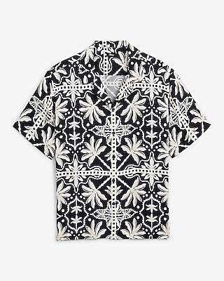Abstract Palm Short Sleeve Resort Shirt