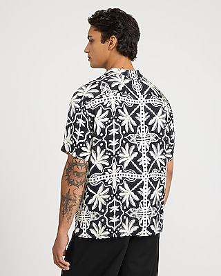 Abstract Palm Short Sleeve Resort Shirt