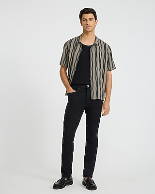 Seersucker Striped Short Sleeve Shirt